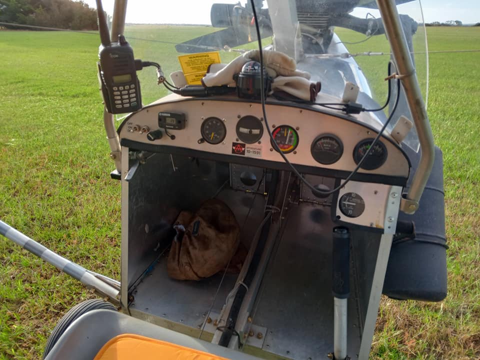 Completed Affordaplane aircraft in a field